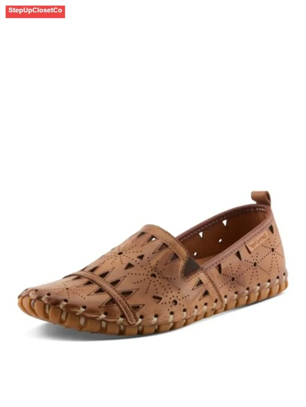 Women's Premium Leather Slip-On Loafers with Rubber Outsole, Comfort Walking